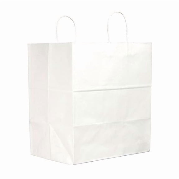 Shopping Bag Flat Bottom, Jr. Mart Brown, Paper Twist Handles, Pk250