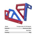 thumbnail image 4 of Regla de medición para carpintería, herramienta de medición de aleación de aluminio para ingeniero carpintero, transportador cuadrado de trazador triangular de 45/90 grados, 4 of 8