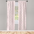 thumbnail image 5 of Ambesonne Cartoon Window Curtains, Vertical Stripes Bow Tie, Each 28" W x 84" L, Pale Pink Rose, 5 of 5