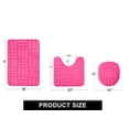 thumbnail image 4 of 3 Piece Rectangular Color Variant Memory Foam Bathroom Rug Set Non-Slip PVC Backing, 4 of 8