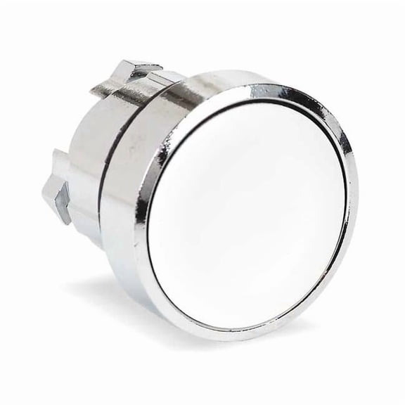 Schneider Electric Flush Push Button,White,Non-Illum,22mm ZB4BH01