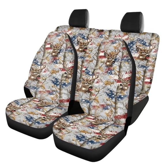 Pzuqiu Car Front Seat Covers Easy to Install Washable Car Seat Covers Polyester Trendy Accessories Auto Decor, Fit for Cars Truck Sedans