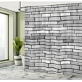 thumbnail image 4 of Ambesonne Grey Shower Curtain, Brick Wall English Style, 69"Wx75"L, Grey, 4 of 4