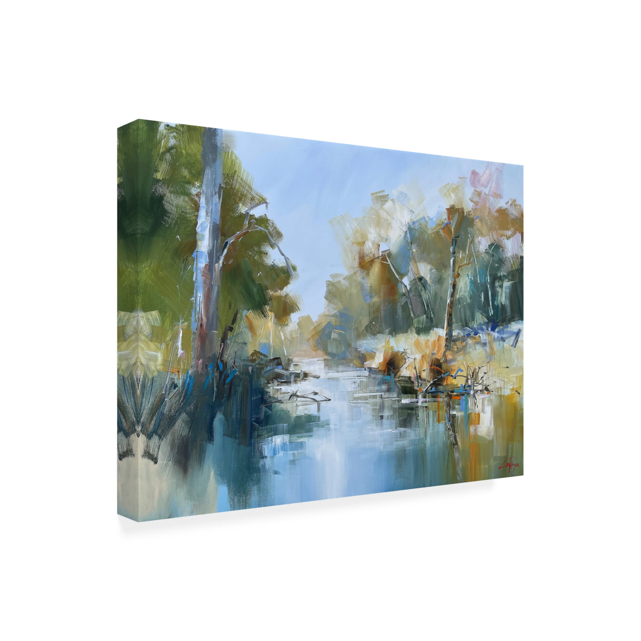 Canvas Wall Art - Craig Trewin Penny 'Creek from the Murray' Wall Art for Living Room, Bedroom, or Office Décor by Trademark Fine Art - 19 x 14 Inches