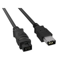 Cable Leader 3ft IEEE 1394b FireWire 800 9-pin to 6-pin Male to Male Data Transfer Cable, Black