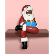 African American Christmas Santa Shelf Sitter Figurine