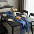 thumbnail image 2 of Navy Blue Marble Table Runner 72 Inches Long, Contemporary Ink Painting Abstract Kitchen Coffee Dining Table Decoration for Home Party Birthday Wedding Home Decor 13x72 Inches, 2 of 8