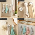 thumbnail image 4 of 4 Pcs Tea Towel Hook, Kitchen Tea Towel Hook, Adhesive Tea Towel Hook, Tea Towel Holder, Tea Towel Clip, Simple And Elegant Design, 4 of 5