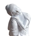 thumbnail image 4 of Estatua de Buda Durmiente Hugo Resina Blanca 23 cm Artesanía decoración hogar, 4 of 7