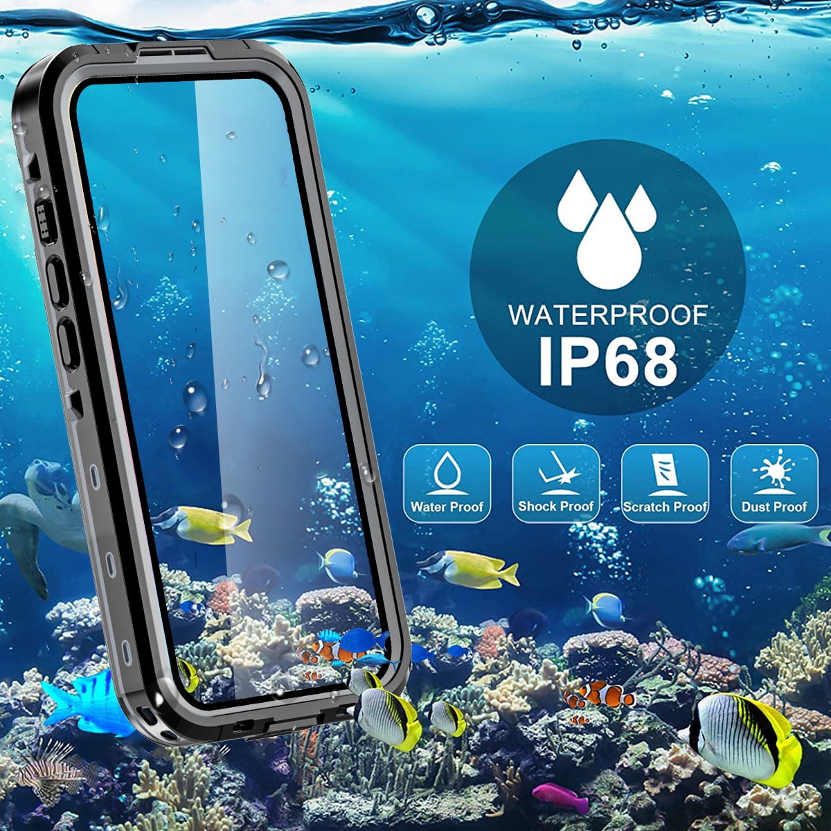 AICase IP68 Waterproof Case For iPhone 16 Pro Max/iPhone 16/iPhone 16 Plus/iPhone 16 MagSafe Cover Shockproof Built-in Screen Protector