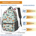 thumbnail image 2 of Dachshund Sweater and Pumpkin 17" Waterproof Oxford School Backpacks for Teens, S-Shape Padded Straps, for School, Travel, Hiking, Camping, 2 of 4