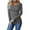 Dark Gray, variant on Ribbed Button Down Casual Tops Womens Long Sleeve Henley T-shirts