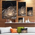 thumbnail image 4 of Designart Fractal Flower with Golden Rays Canvas Wall Art, 4 of 4