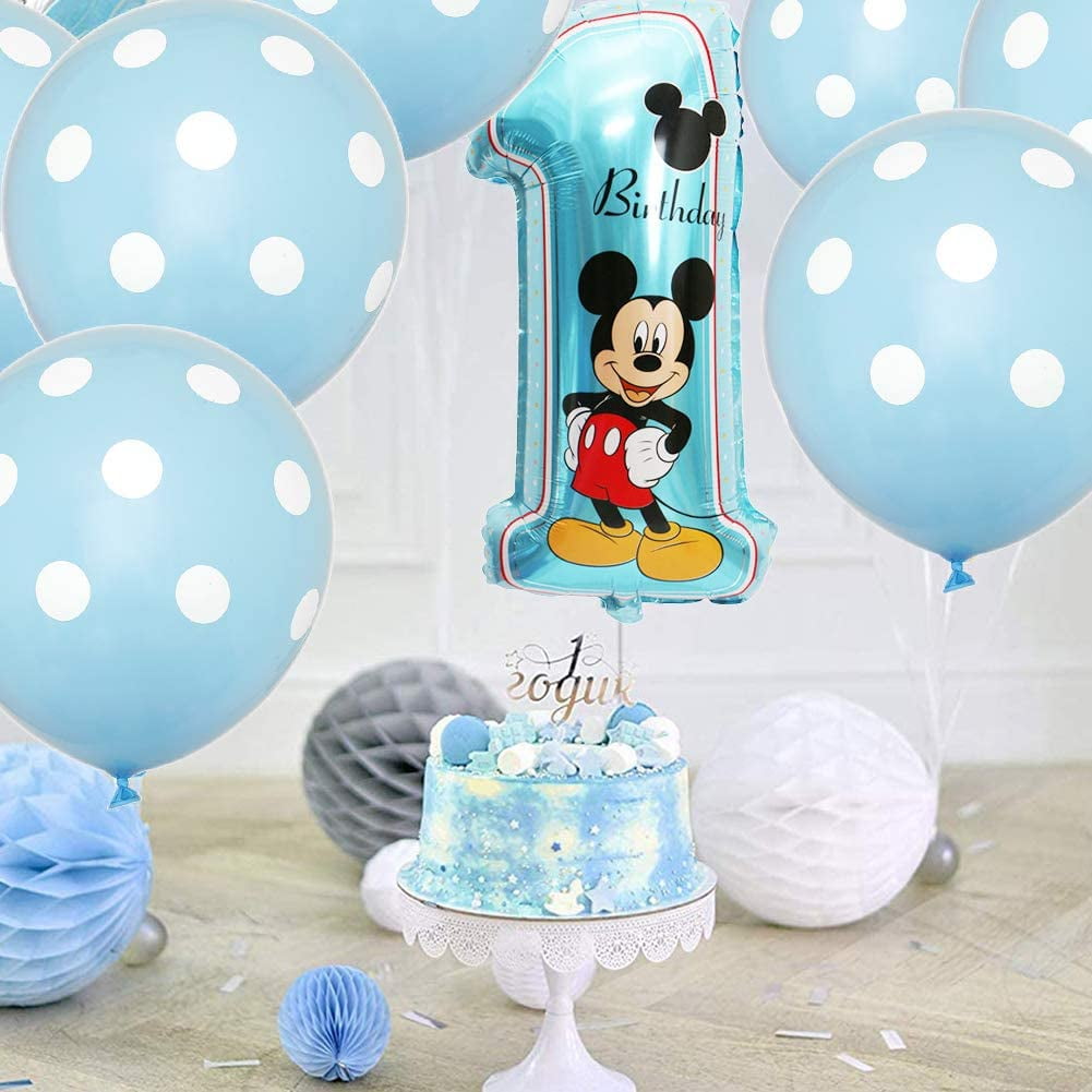 Bestzy Minnie Theme Party Decorations Birthday Balloons Set Number 1 Foil Balloons Minnie Mouse Shaped Foil Balloon With Red Bow For Minnie Mouse Party Decorations Walmart Com