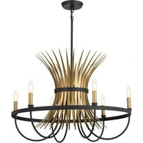 6 Light Medium Chandelier in Homestead Style-19.5 inches Tall and 29.25 inches Wide-Black Finish Bailey Street Home 147-Bel-4652809