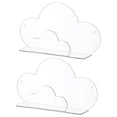 thumbnail image 1 of Estante flotante en forma de nube de 2 piezas, estilo nórdico, soporte de pared, organizador de baño., 1 of 6