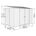 thumbnail image 3 of Absco Durango 10 Ft. x 5 Ft. Metal Bike Shed, Steel Utility Tool Shed, Outdoor Storage for Backyard, Lawn, Bikes, 50 Sq. Ft., Woodland Gray, 3 of 7