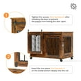 thumbnail image 6 of Pefilos 39" Wooden Dog Crate for Medium Dogs Indoor Sliding Door Dog Cage Furniture with Partition for Two Puppies Dog House, Brown, 6 of 14