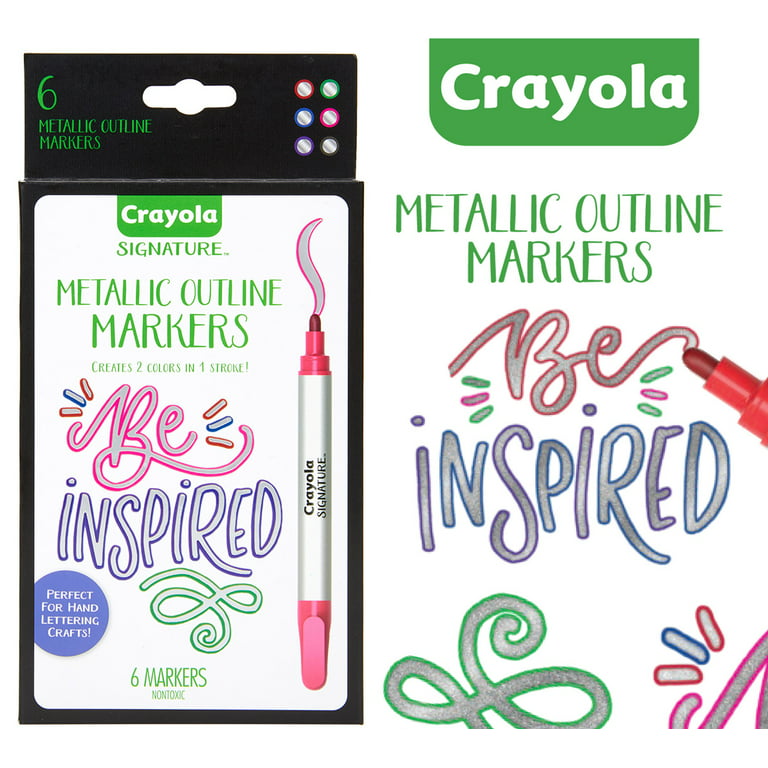 Hand Lettering Using Crayola Metallic Markers 