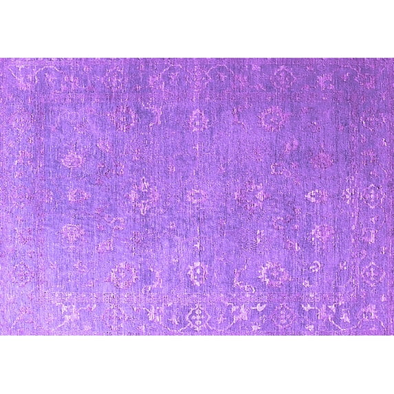 Ahgly Company Indoor Rectangle Persian Purple Bohemian Area Rugs, 5' x 7'