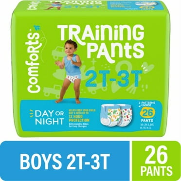 2X - Comforts Day or Night Training Pants Boys 2T-3T (18-34 lbs) 26 count