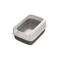 thumbnail image 2 of Open Top High Side Cat Litter Box, Semi-Enclosed Removable Pet Litter Tray, High-Sided Design Prevents Urine Leakage, Non-Stick, Easy to Clean, Indoor Cats Litter Pan, 2 of 6