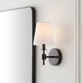 thumbnail image 2 of SAFAVIEH Dalany LED Black Iron Wall Sconce with White Cotton Shade, Set of 2, 2 of 10