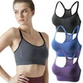 thumbnail image 2 of Valcatch 2 Pack Racerback Sports Bras Padded Y Racer Back Cropped Bras for Yoga Workout Fitness Low Impact, 2 of 6