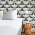 thumbnail image 3 of Tempaper x Genevieve Gorder Feather Flock Storm Gray Peel and Stick Wallpaper, 20.5" x 16.5', 3 of 5