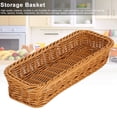 thumbnail image 4 of Beautiful Appearance Tableware Basket, Elegant Color Washable Picnic Basket With Tableware, For Restaurant, Hotel And Home Storing Forks, Spoons Coffee Color, 4 of 8