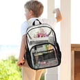 thumbnail image 7 of PVC Transparent Backpacks Clear Backpack for Travel and Outings Highland Cow with Wildflowers, 7 of 7