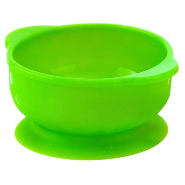 Sillas para bebé monocolor fabricadas en silicona apta para alimentos de ventosa Verde shamjiam Tazón de silicona para niños pequeños