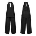 thumbnail image 5 of Favoffer Womens 2 Piece Outfits Sleeveless Solid Color Top Elastic Waist Pocketed Pants Casual Matching Sets for Daily Outdoor Travel Lounge Weekend, 5 of 8