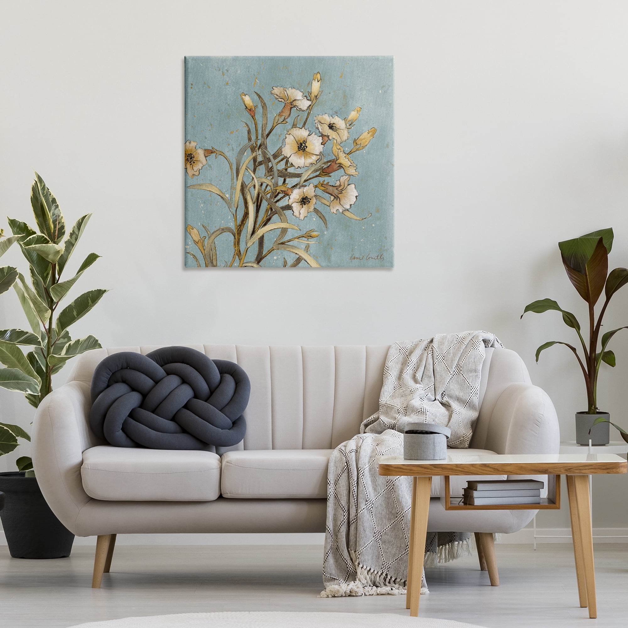 Stupell Industries Natural Blooming Buds Botanical & Floral Painting Gallery Wrapped Canvas Art Print Wall Art, 30 x 30