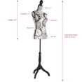 thumbnail image 6 of Female Mannequin Torso with Stand, Height Adjustable Dress Form with Tripod Base for Jewelry Display, 6 of 7