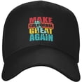 thumbnail image 2 of Make California Great Again Funny T-Shirt for Unisex Baseball Cap, Adjustable Dad Hat Black, 2 of 8