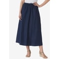 thumbnail image 2 of Woman Within Plus Size Petite Drawstring Denim Skirt, 2 of 6