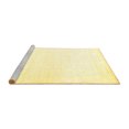 thumbnail image 2 of Ahgly Company Machine Washable Indoor Round Solid Yellow Modern Area Rugs, 4' Round, 2 of 4