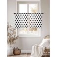 thumbnail image 3 of Black White Polka Dots Sheer Curtains 2 Panels Set Cute Solid Color Pastoral Sheer Window Curtains Light Filtering Rod Pocket Voile Drapes for Bedroom Living Room 52"x45", 3 of 8
