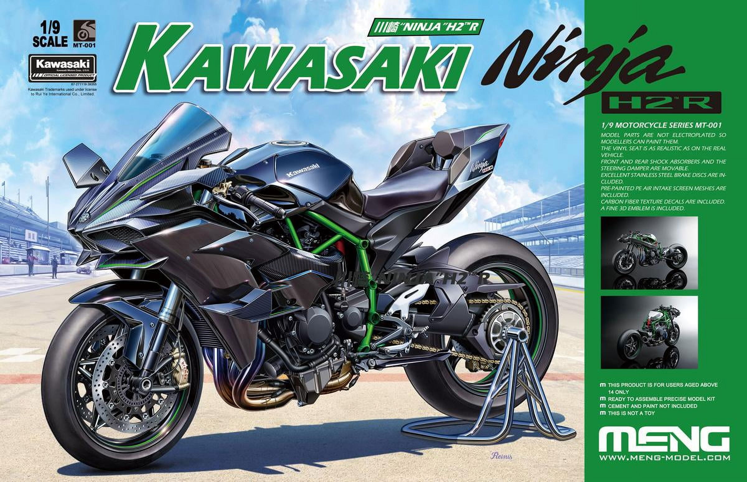 Tamiya 1/12 Kawasaki Ninja H2R Motorcycle Model, TAM14131 Plastic