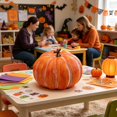 thumbnail image 5 of Large Pumpkin Decoration Artificial Vegetable Model for Autumn Fall Harvest Halloween Thanksgiving, Large Pumpkin for Indoor Outdoor Porch Display,6.7x5.5 Inch, 5 of 8