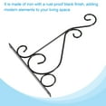 thumbnail image 5 of Uxcell 245mmx205mmx16mm Iron Wall Hooks for Hanging Lanterns Lights and Plants Black 4 Count, 5 of 7