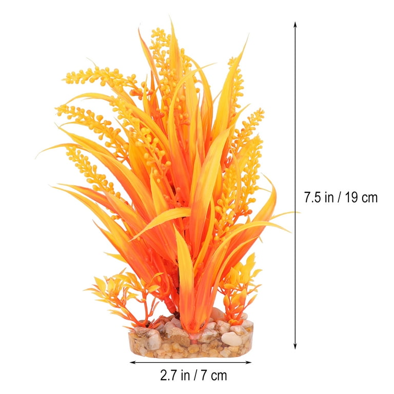 Nuolux Fish Tank Plant Decor Artificial Grass Aquarium Water Plant Beautiful Grass Ornament, Size: 12*4.5cm