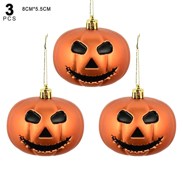 Fiudx Colgante de Calabaza de Halloween, Diseño de Simulación de Terror, Material Ligero E Irrompible, Perfecto para Árboles y Coronas, Ideal para Crear Ambiente Festivo, Decoración Comercial y Del H