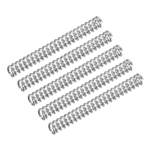 Unique Bargains Ressort de Compression, Lot de 5 Acier Inoxydable 304, 3mm OD, Fil de 0,5mm, Longueur 25mm