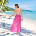 thumbnail image 7 of Women Sarong Wraps Gradient Deep Pink Swimsuit Beach Pareo Bikini Coverups Skirt L, 7 of 7
