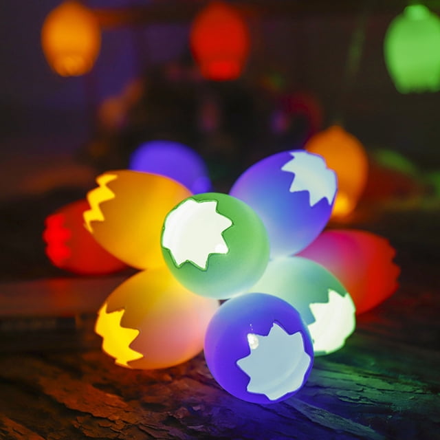 1 PCS Resurrection Festival Lamp Jewelry 3D Egg Resurrection Festival Easter String Lights Indoor Short Indoor Rope Lights for Bedroom 8ft Christmas Lights Multicolo Wire Wire Curtain Lights And