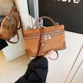 thumbnail image 4 of Bolso Cuadrado Pequeño Otoño E Invierno Cuero Terciopelo Casual Portátil Mujer Nuevo Squ (marrón), 4 of 9