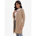 thumbnail image 6 of Cardigan Sweaters for Women Open Front Long Trench Coats Jacket Fall Winter Coatigan, 6 of 6