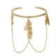 thumbnail image 1 of Pulsera de mano con colgante de cadena y borlas de hojas geométricas para mujer, 1 unidad, 1 of 5